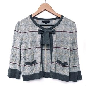 Banana Republic Crop Tie Collar Cardigan